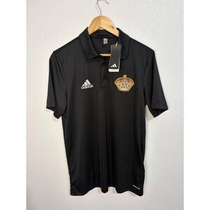 Adidas Mens Entrada 22 Soccer Polo Shirt Black Aeroready HB5328 Crown Crest S